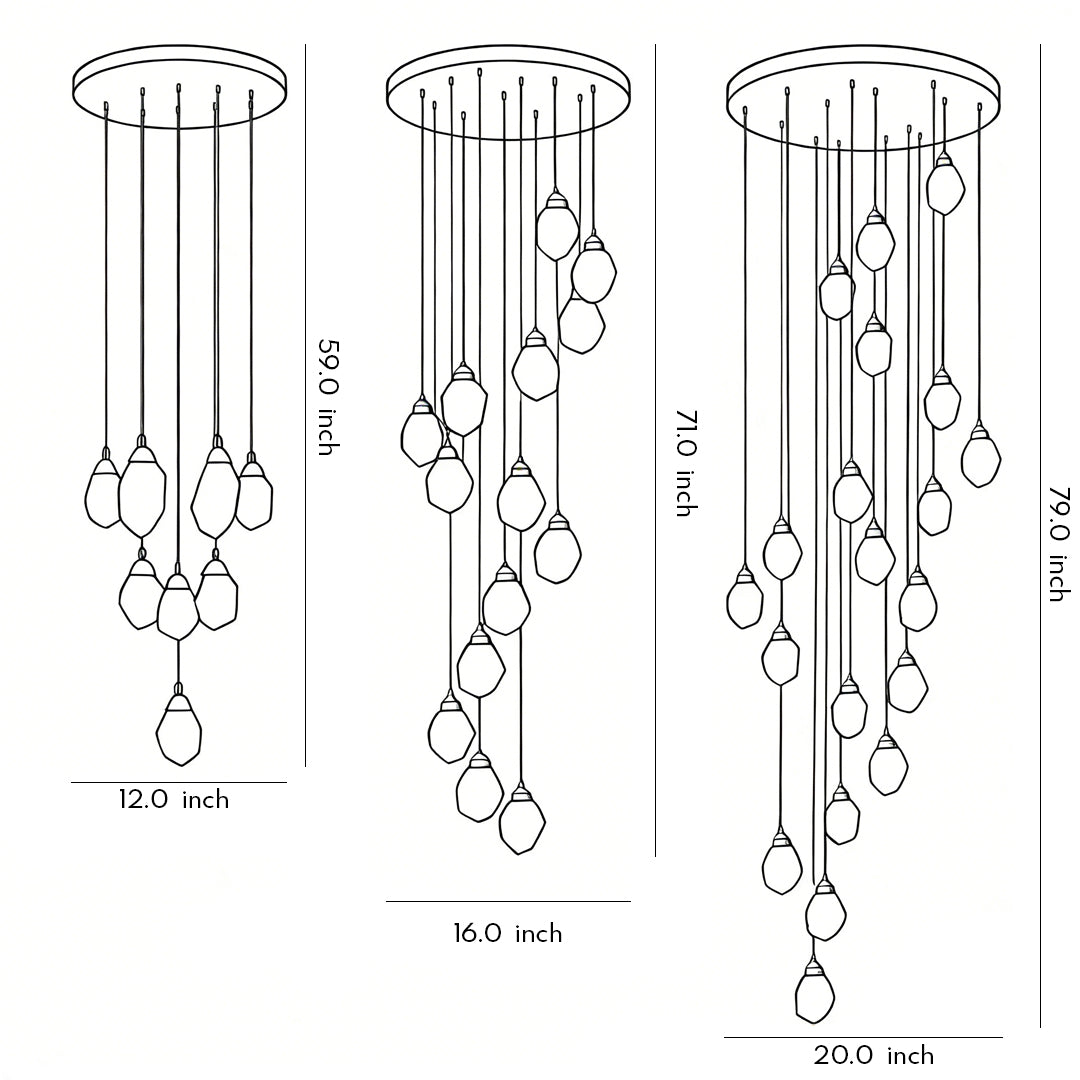 WINDSOR SPIRAL CRYSTAL CEILING LUMINAIRE