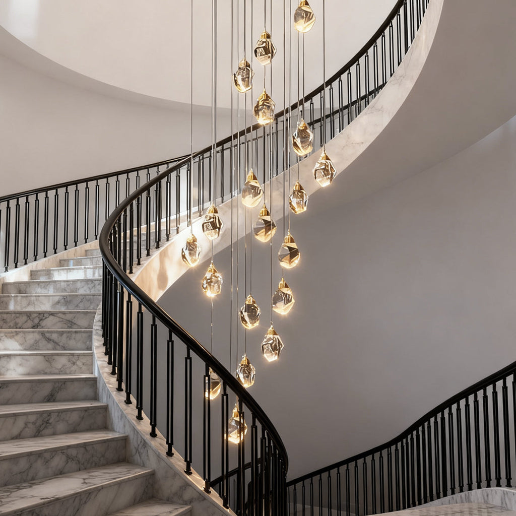 WINDSOR SPIRAL CRYSTAL CEILING LUMINAIRE