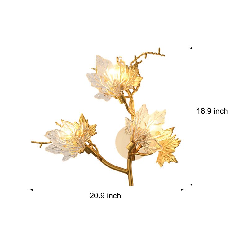WINDSOR MAPLE LEAF TRIO DIMMER WALL SCONCE