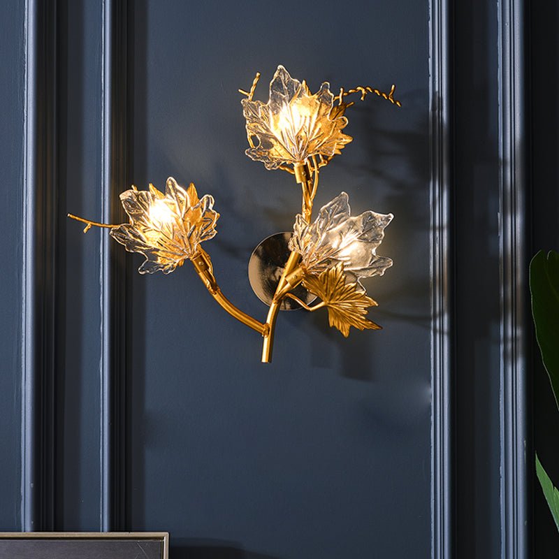WINDSOR MAPLE LEAF TRIO DIMMER WALL SCONCE