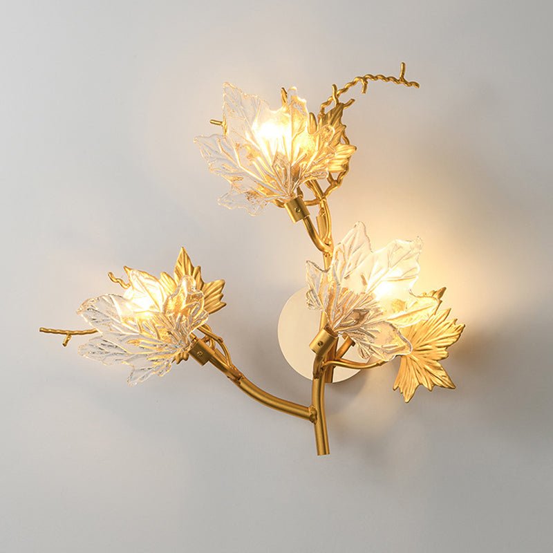 WINDSOR MAPLE LEAF TRIO DIMMER WALL SCONCE