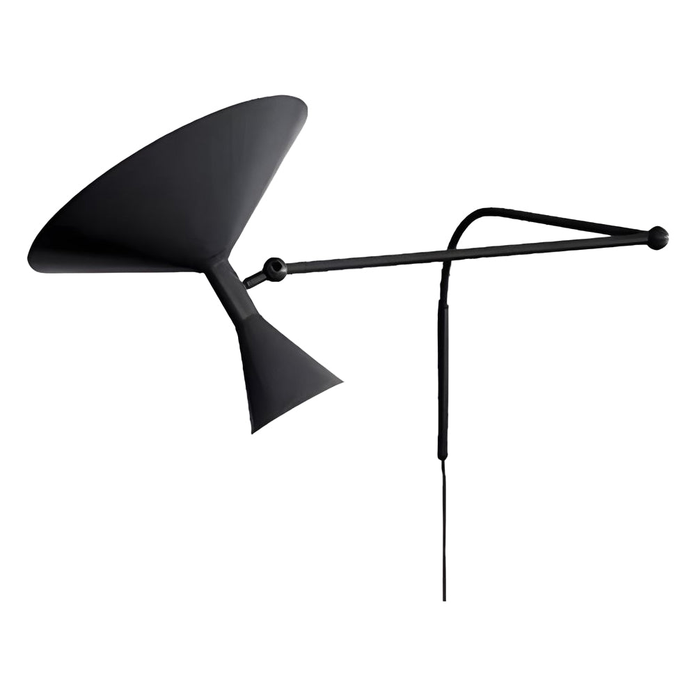 WINTHROP METAL SWING ARM TRUMPET WALL SCONCE