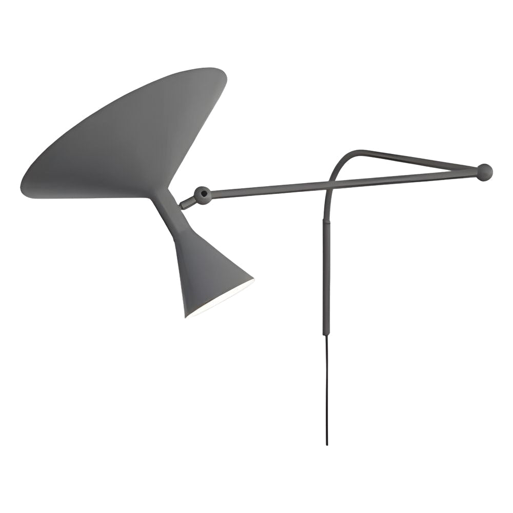 WINTHROP METAL SWING ARM TRUMPET WALL SCONCE