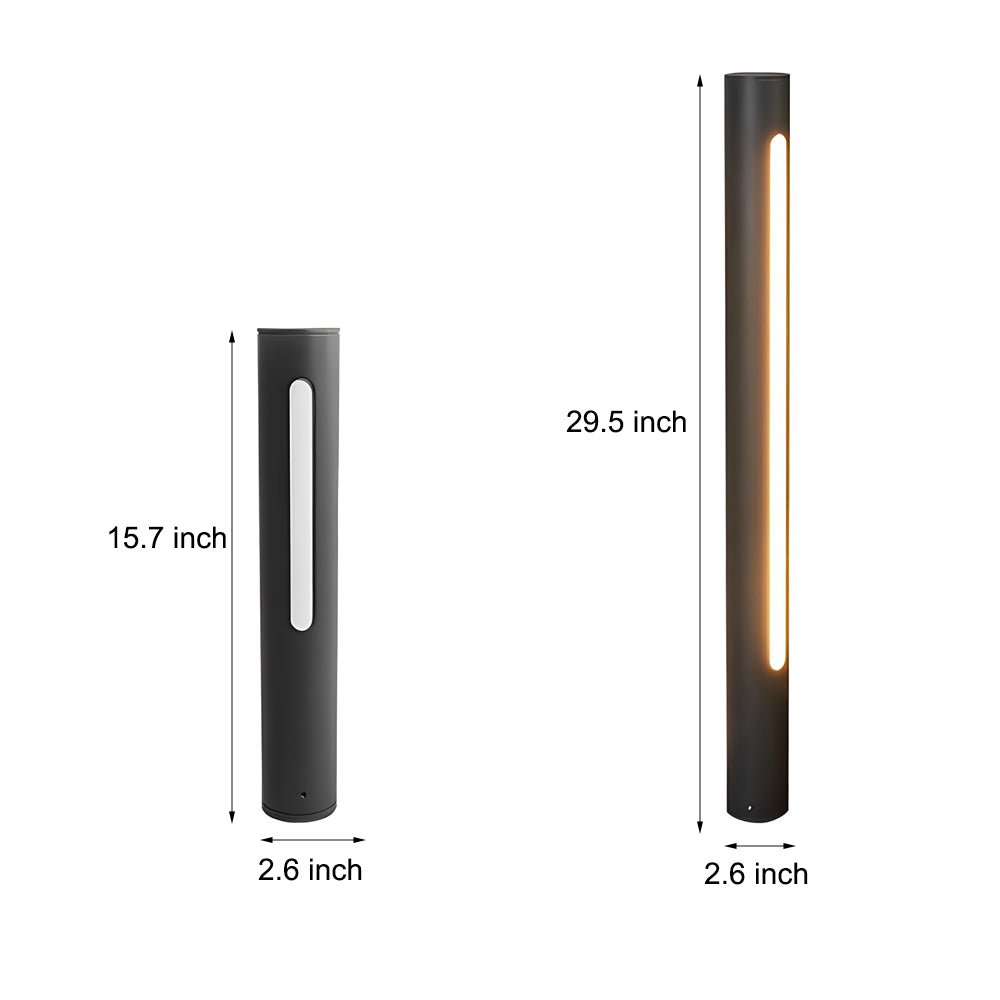 RAVENHURST BLACK MATTE LED PATHLIGHT TOWER - 15.8''/29.5'' H