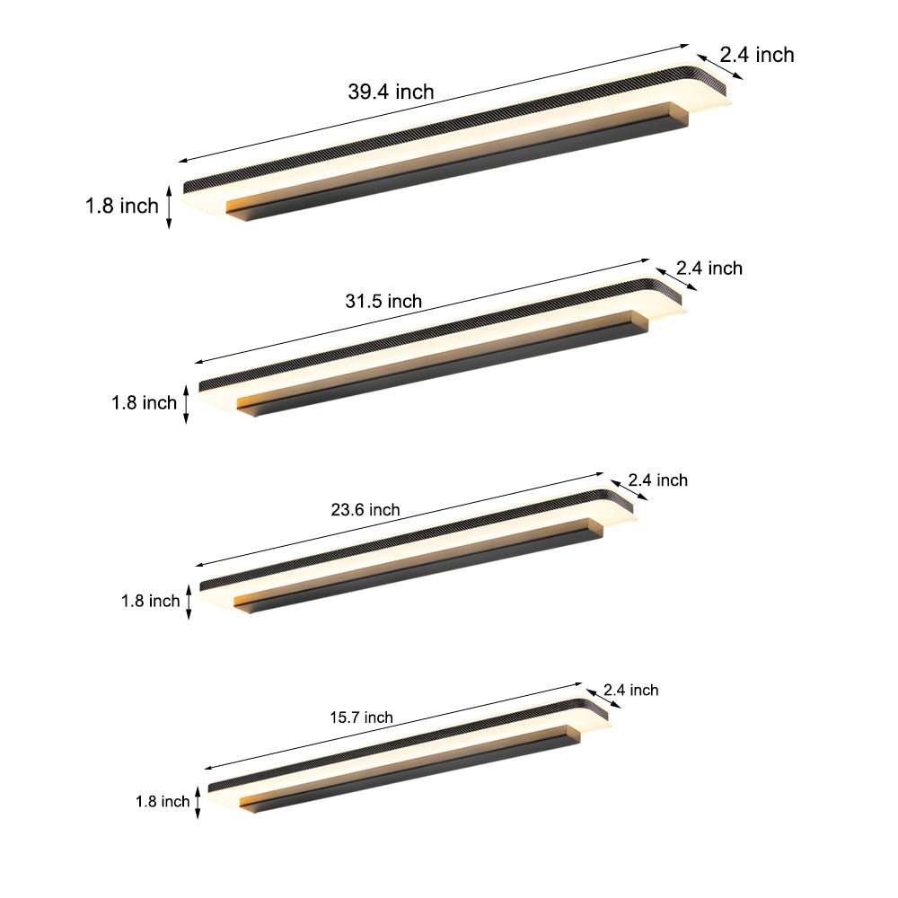 RAVENHALL DIMMABLE LINEAR LED BATHROOM LIGHT WITH ACRYLIC SHADE