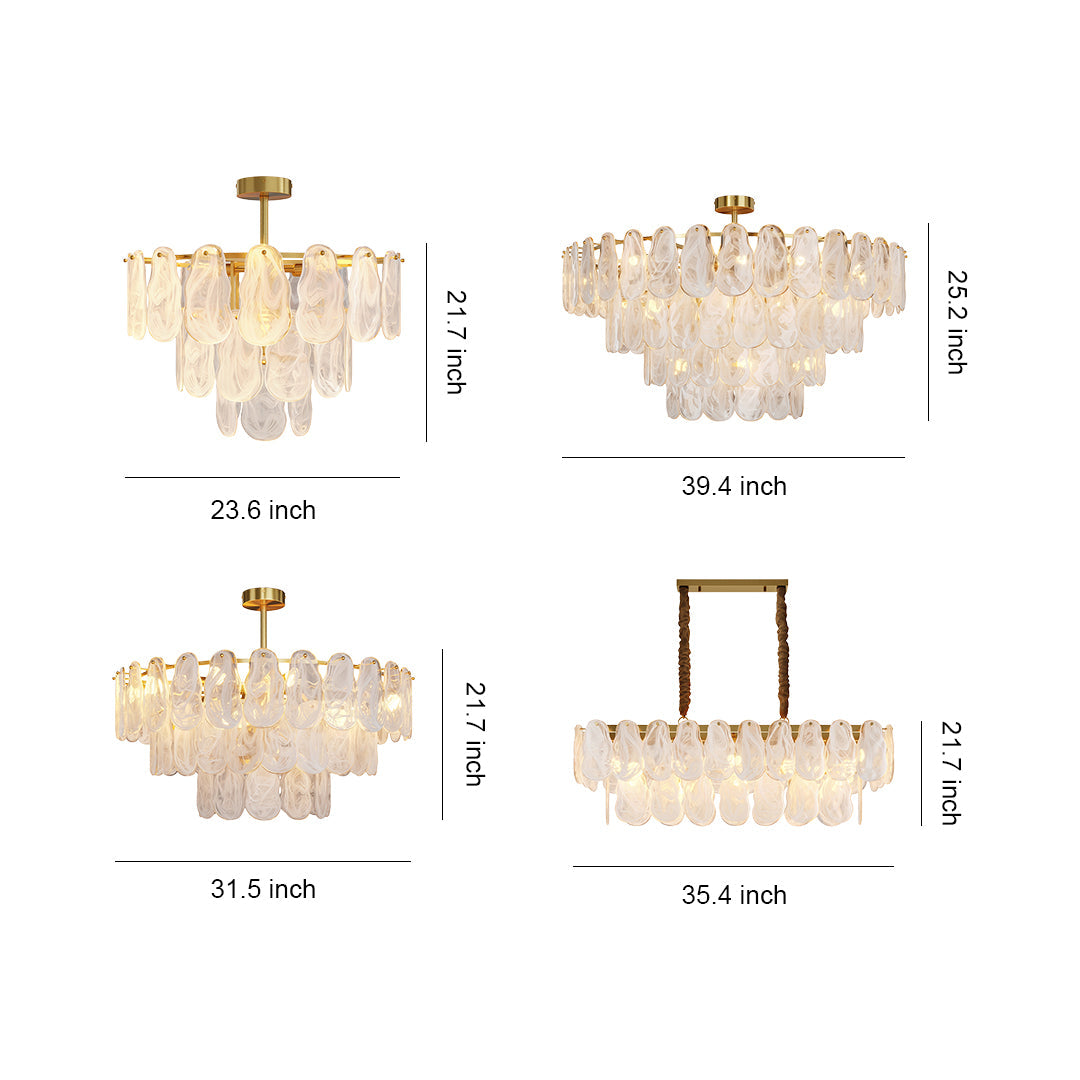 BRAMBLETON COPPER & GLASS SUSPENDED LIGHTING