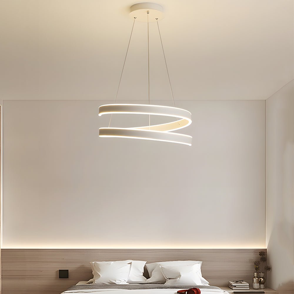 WINDSOR WHIRL MATTE WHITE LED PENDANT LIGHT