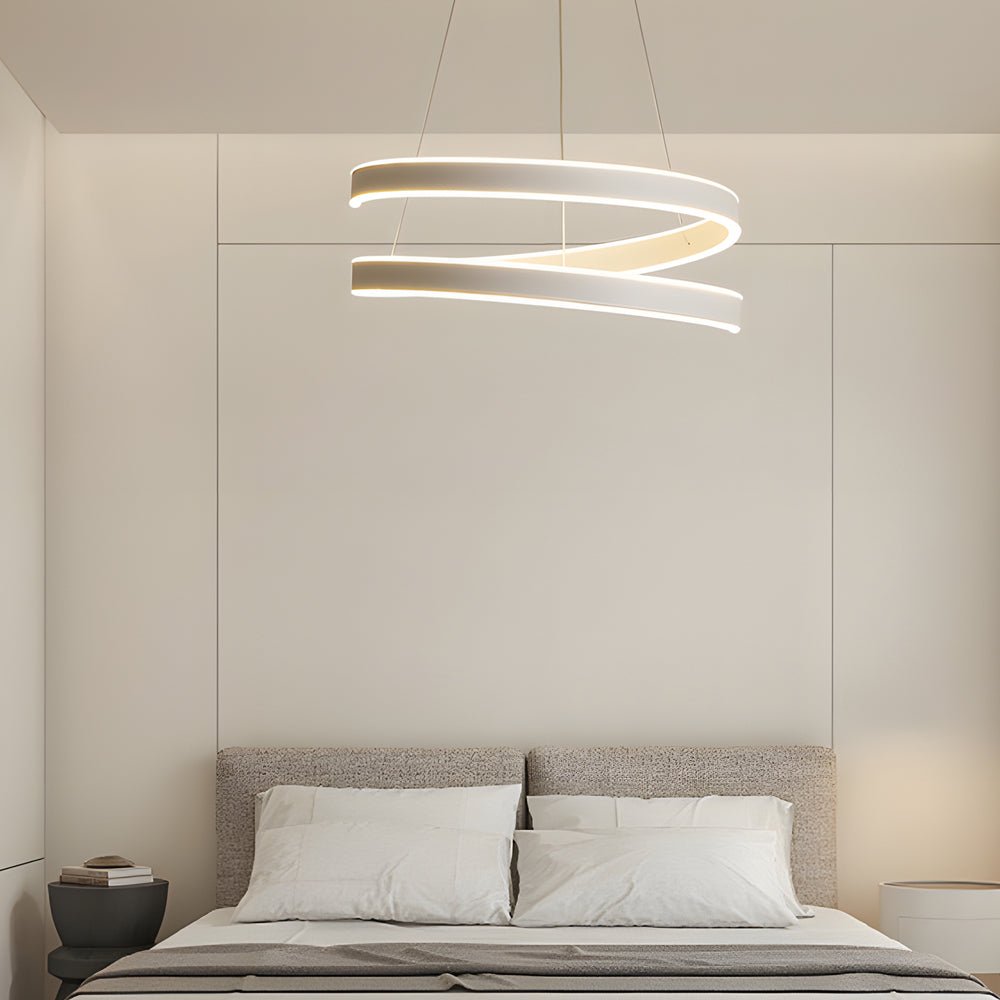 WINDSOR WHIRL MATTE WHITE LED PENDANT LIGHT