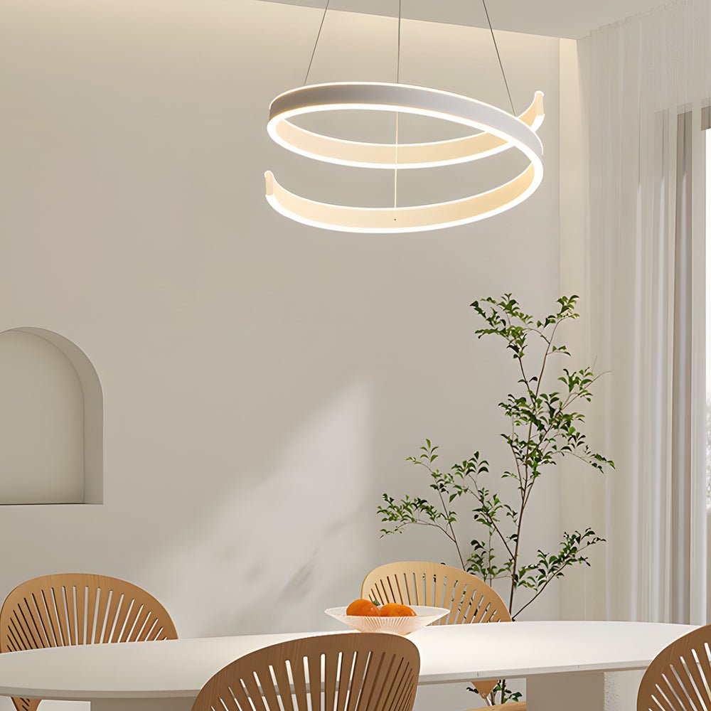 WINDSOR WHIRL MATTE WHITE LED PENDANT LIGHT