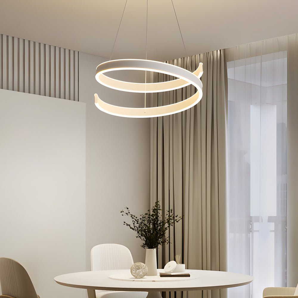 WINDSOR WHIRL MATTE WHITE LED PENDANT LIGHT