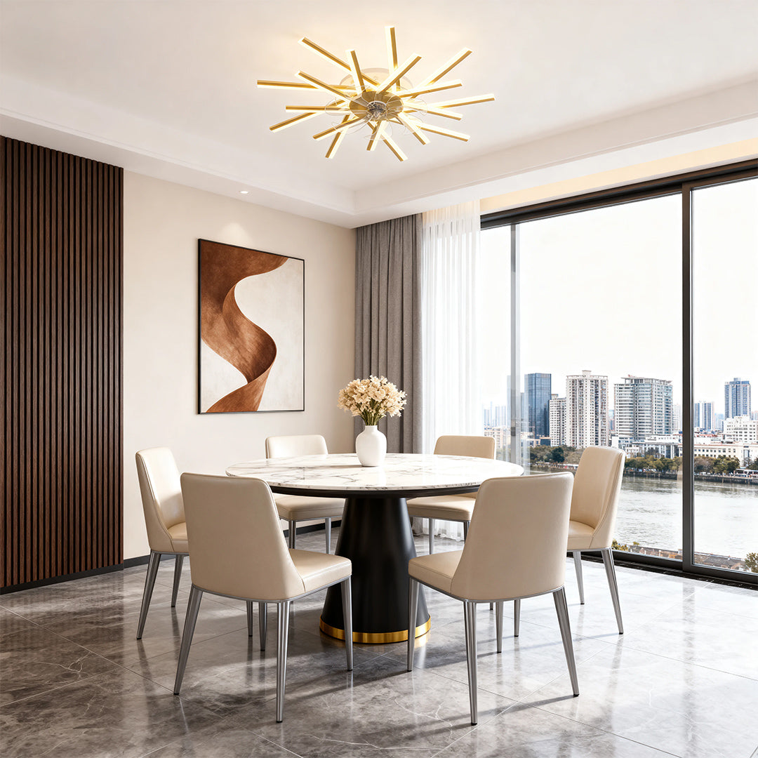 WINTHROP IRON SUSPENDED LIGHTING FAN