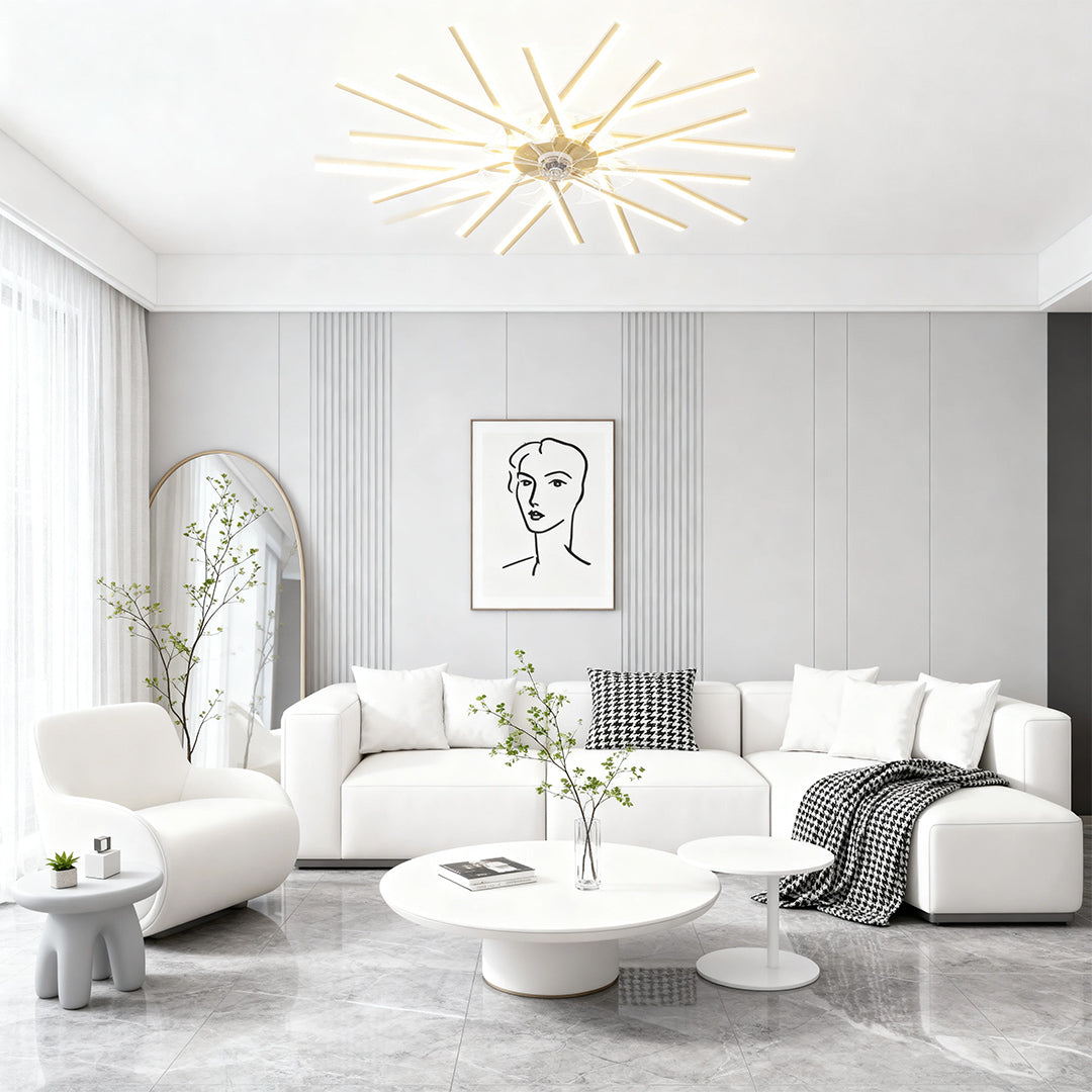 WINTHROP IRON SUSPENDED LIGHTING FAN