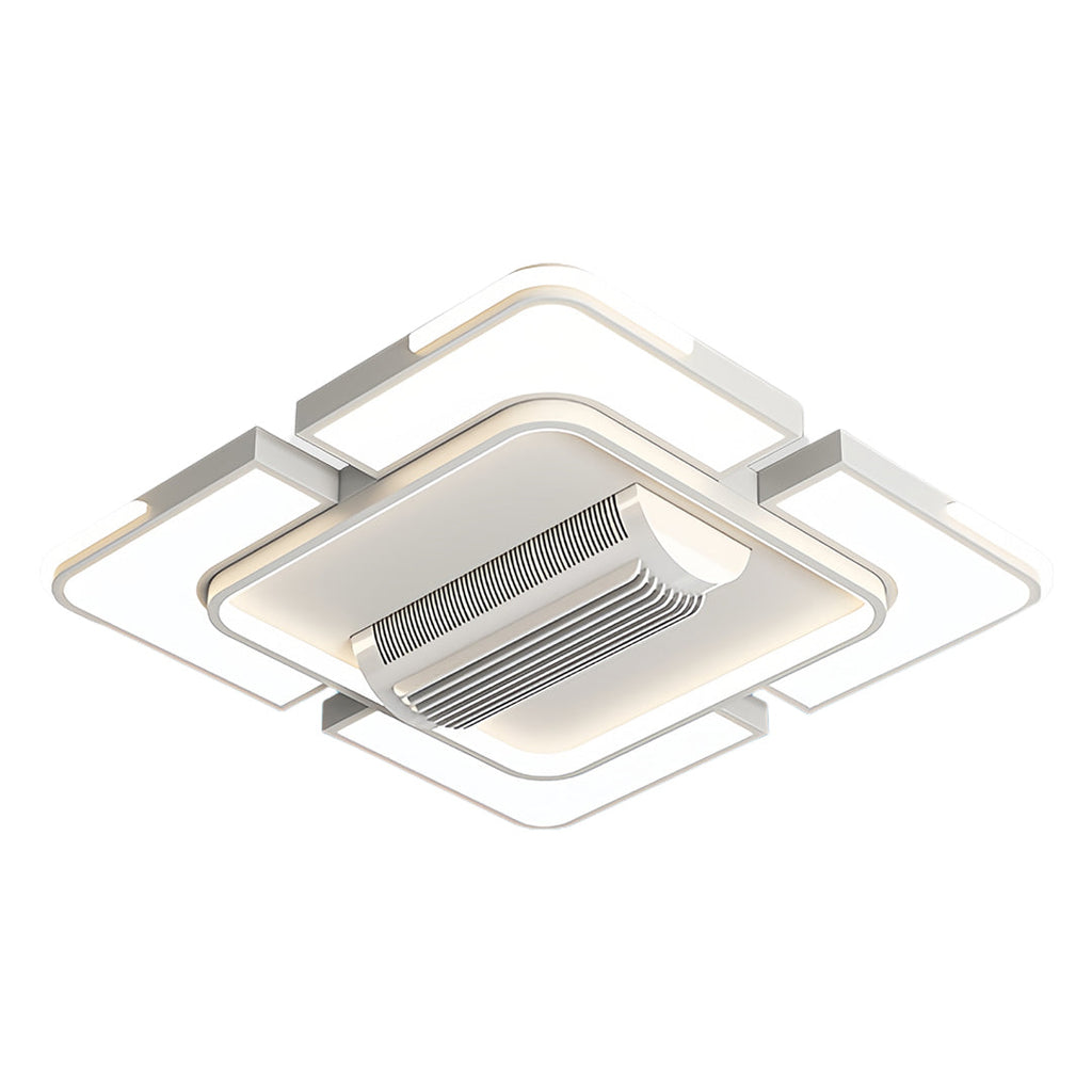 1. **WINSLOW AURORA AIRFLOW LAMP**  
   A modern bladeless ceiling fan featuring a full spectrum LED light, designed for optimal airflow and illumination.

2. **CAVENDISH LUMINAIRE CEILING FAN**  
   A sophisticated bladeless fan with integrated LED light