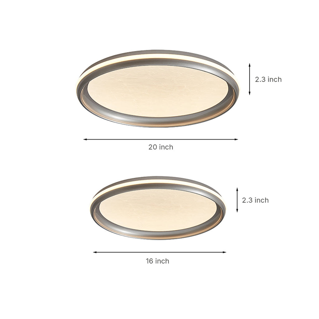 WINDSOR METALLIC FLUSH CEILING LANTERN WITH ACRYLIC GLOW