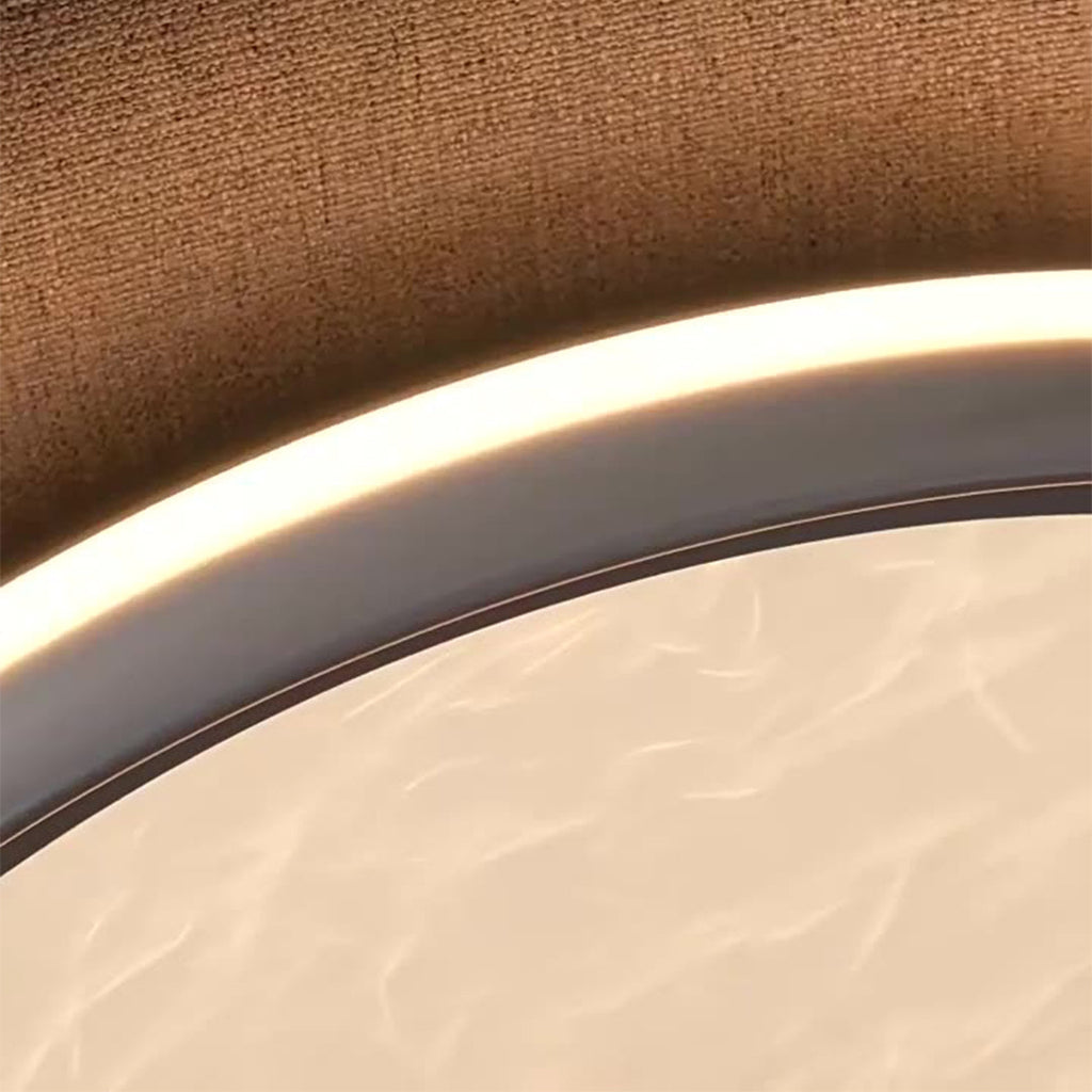 WINDSOR METALLIC FLUSH CEILING LANTERN WITH ACRYLIC GLOW