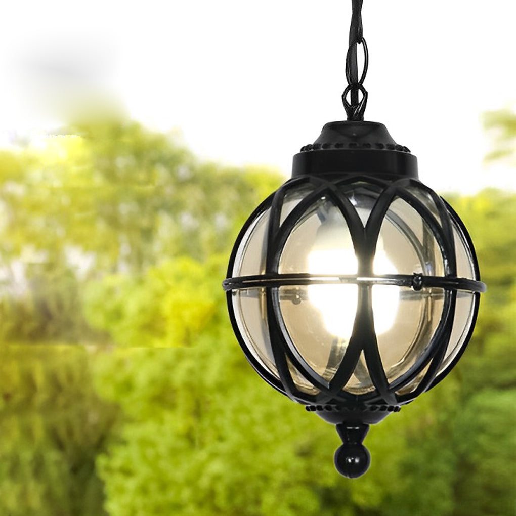 WINTHORPE METAL GLOBE OUTDOOR PENDANT LIGHT