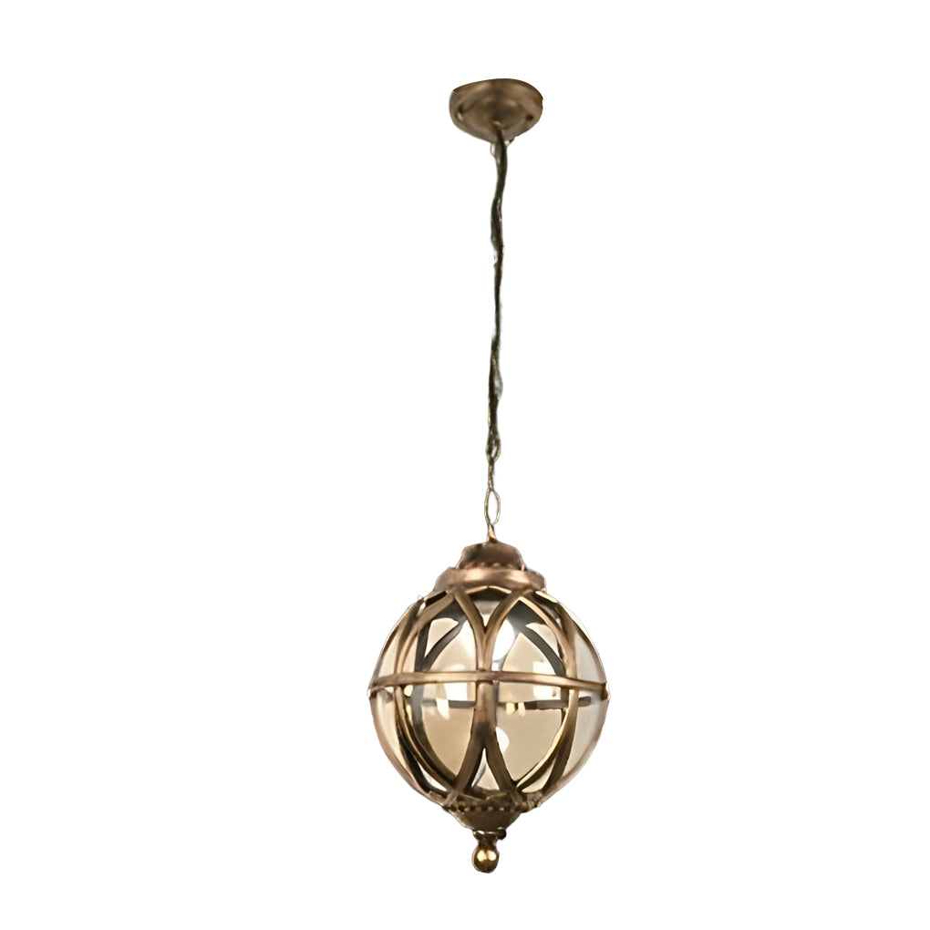 WINTHORPE METAL GLOBE OUTDOOR PENDANT LIGHT