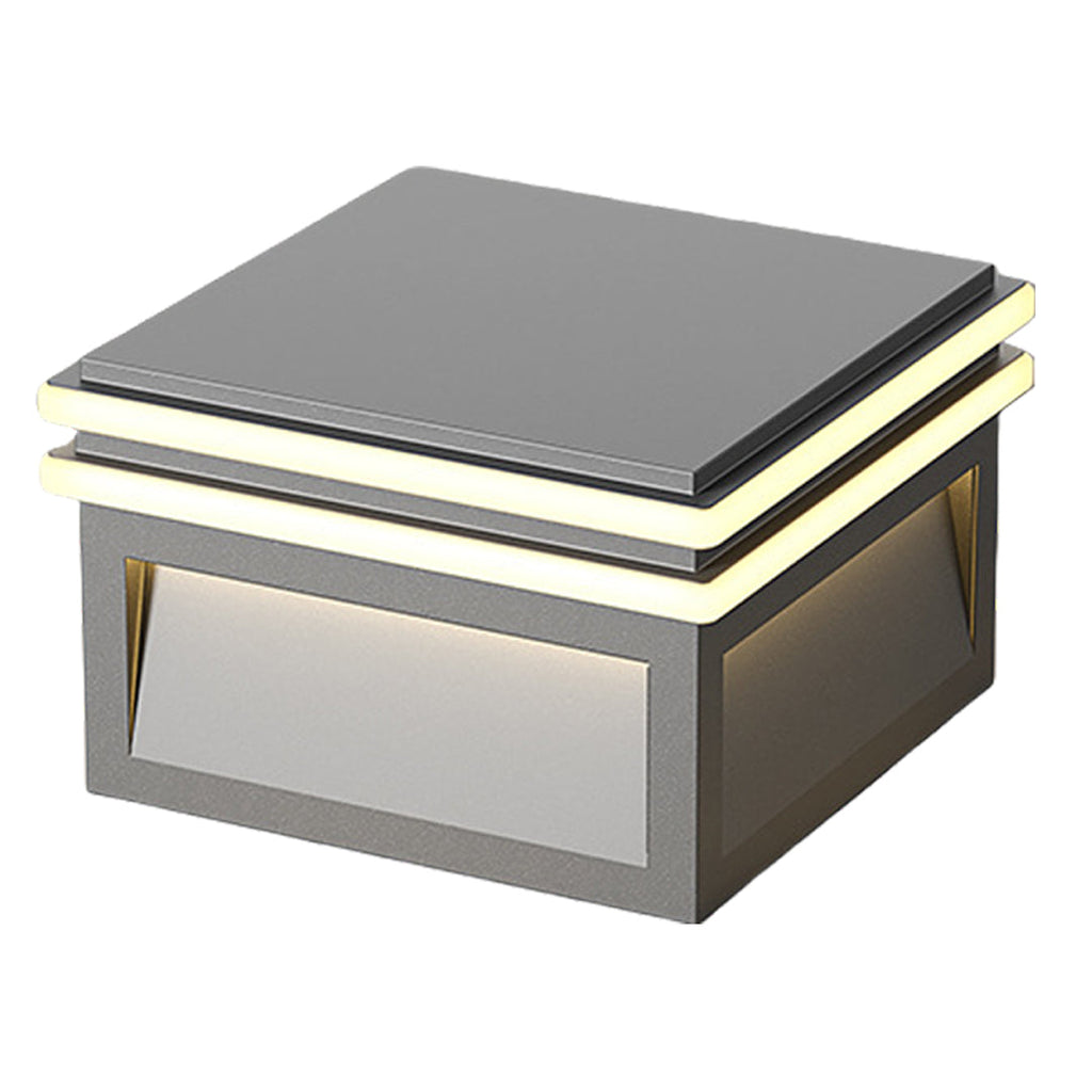 WINDSOR METAL SQUARE PIER LIGHTING, WATER-RESISTANT MINIMALIST DESIGN