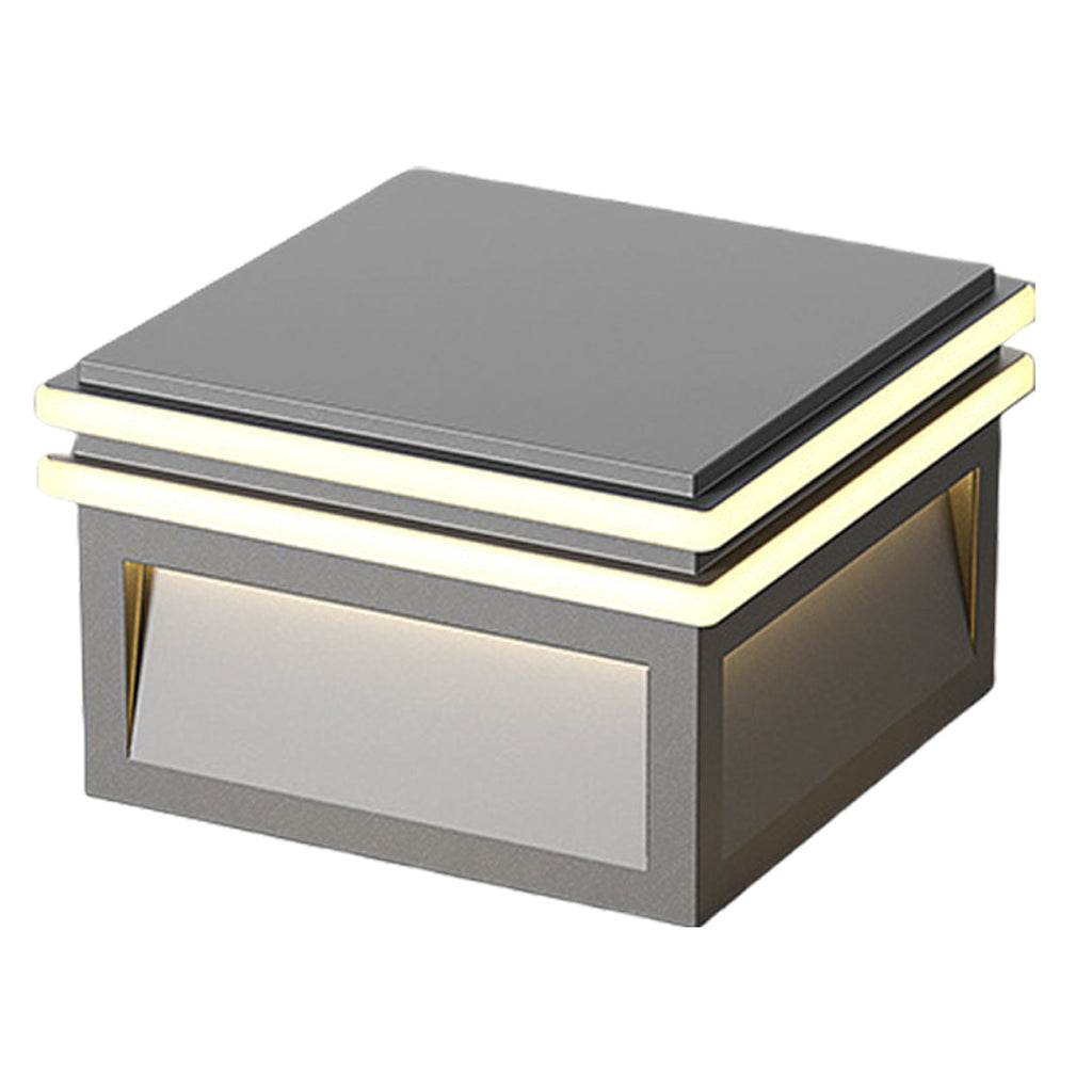 WINDSOR METAL SQUARE PIER LIGHTING, WATER-RESISTANT MINIMALIST DESIGN