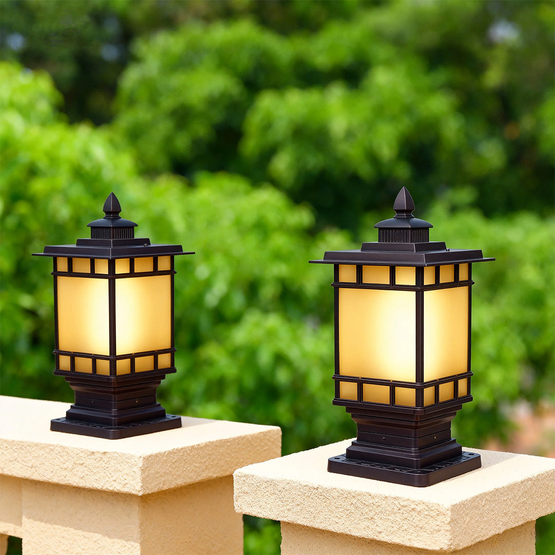 WINTHROP CAST IRON OUTDOOR LANTERN POST LIGHT
