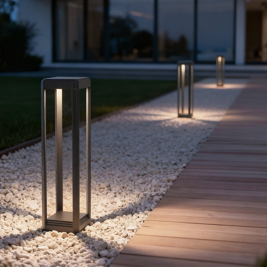 WINTHROP BLACK ALUMINUM SOLAR PATH LIGHTING
