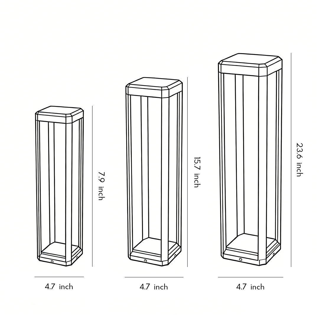 WINTHROP BLACK ALUMINUM SOLAR PATH LIGHTING