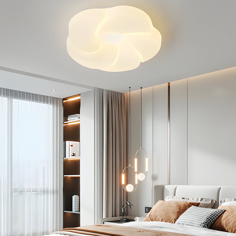 CHARLTON PETAL WHITE LED CEILING LIGHT WITH DIMMABLE THREE-STEP BRIGHTNESS