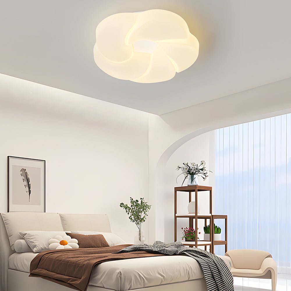 CHARLTON PETAL WHITE LED CEILING LIGHT WITH DIMMABLE THREE-STEP BRIGHTNESS