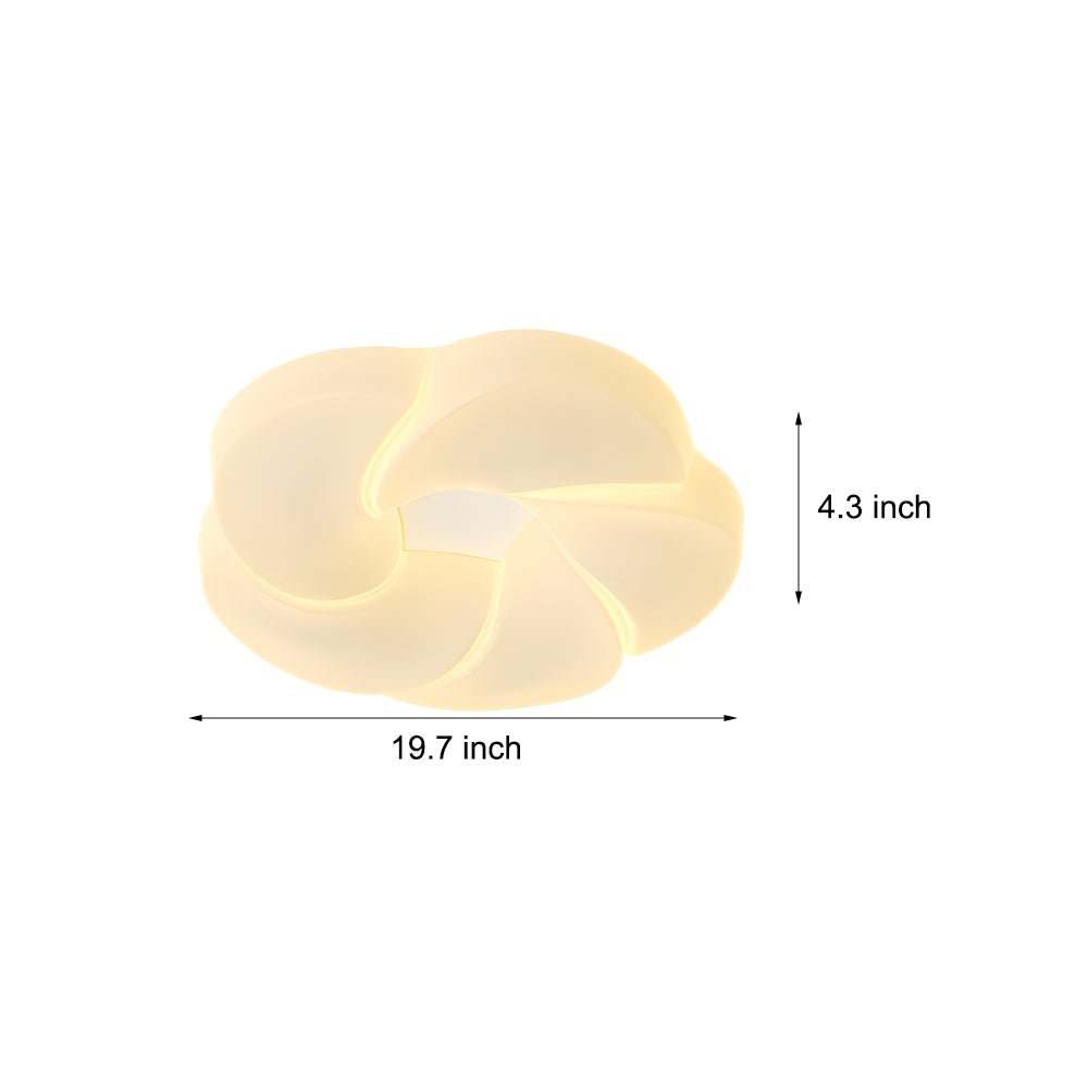 CHARLTON PETAL WHITE LED CEILING LIGHT WITH DIMMABLE THREE-STEP BRIGHTNESS