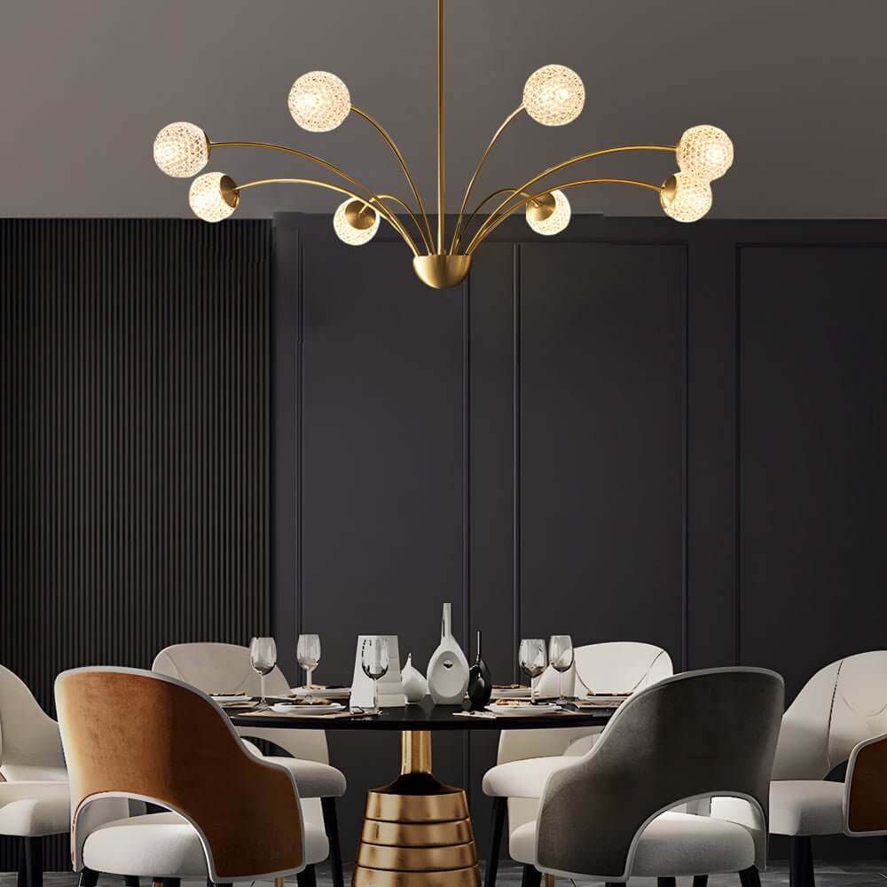CHARLESTON CRYSTAL ORB EIGHT-LIGHT CHANDELIER