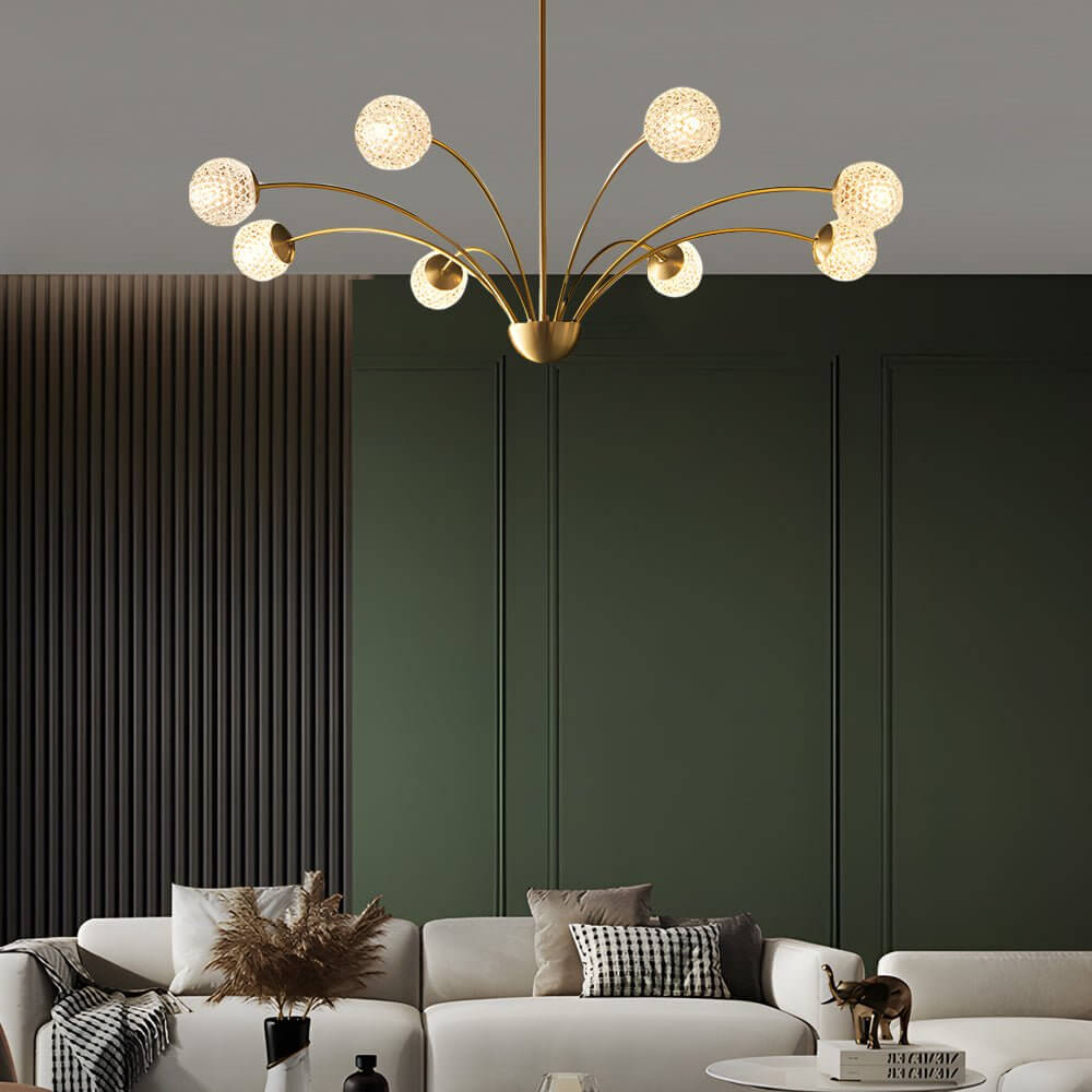 CHARLESTON CRYSTAL ORB EIGHT-LIGHT CHANDELIER