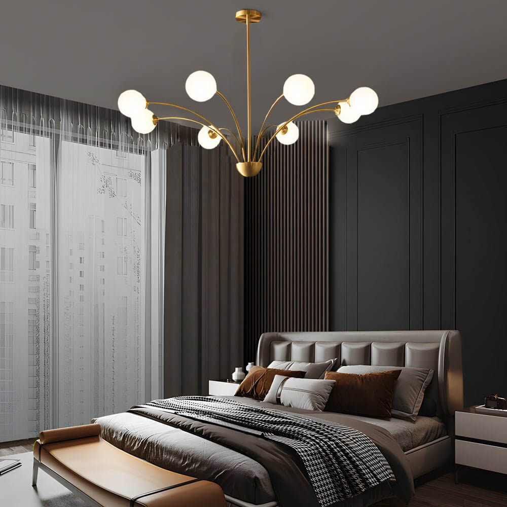 CHARLESTON CRYSTAL ORB EIGHT-LIGHT CHANDELIER
