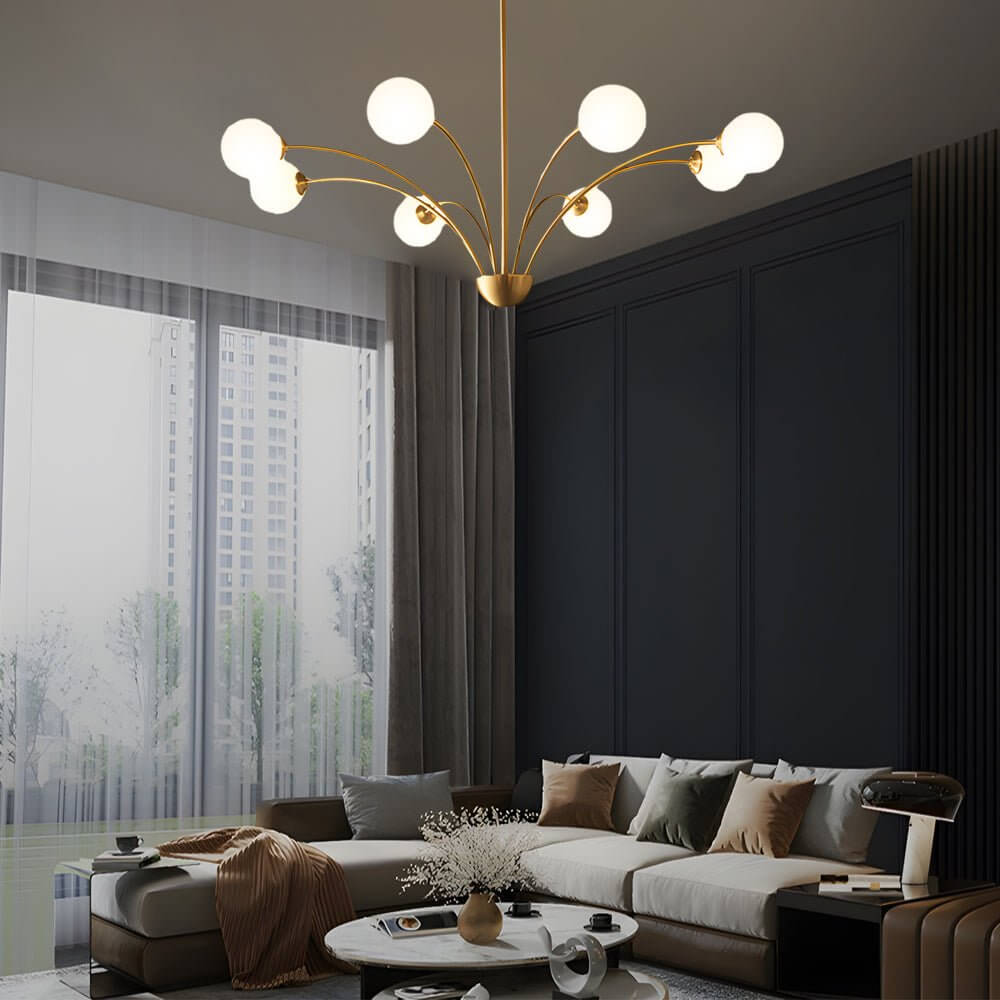 CHARLESTON CRYSTAL ORB EIGHT-LIGHT CHANDELIER