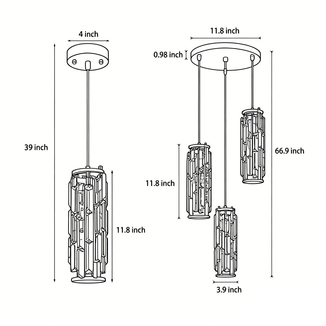 RAVENWOOD CRYSTAL ISLAND HANGING LANTERN