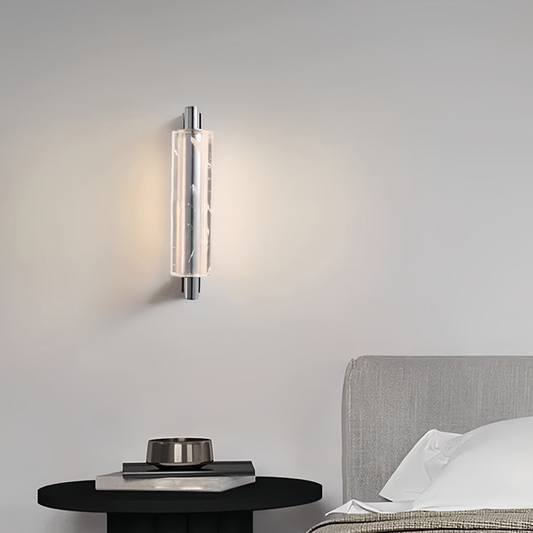 WINTHROP GEOMETRIC METAL SCULPTURE WITH ILLUMINATED CRYSTAL ACCENTS