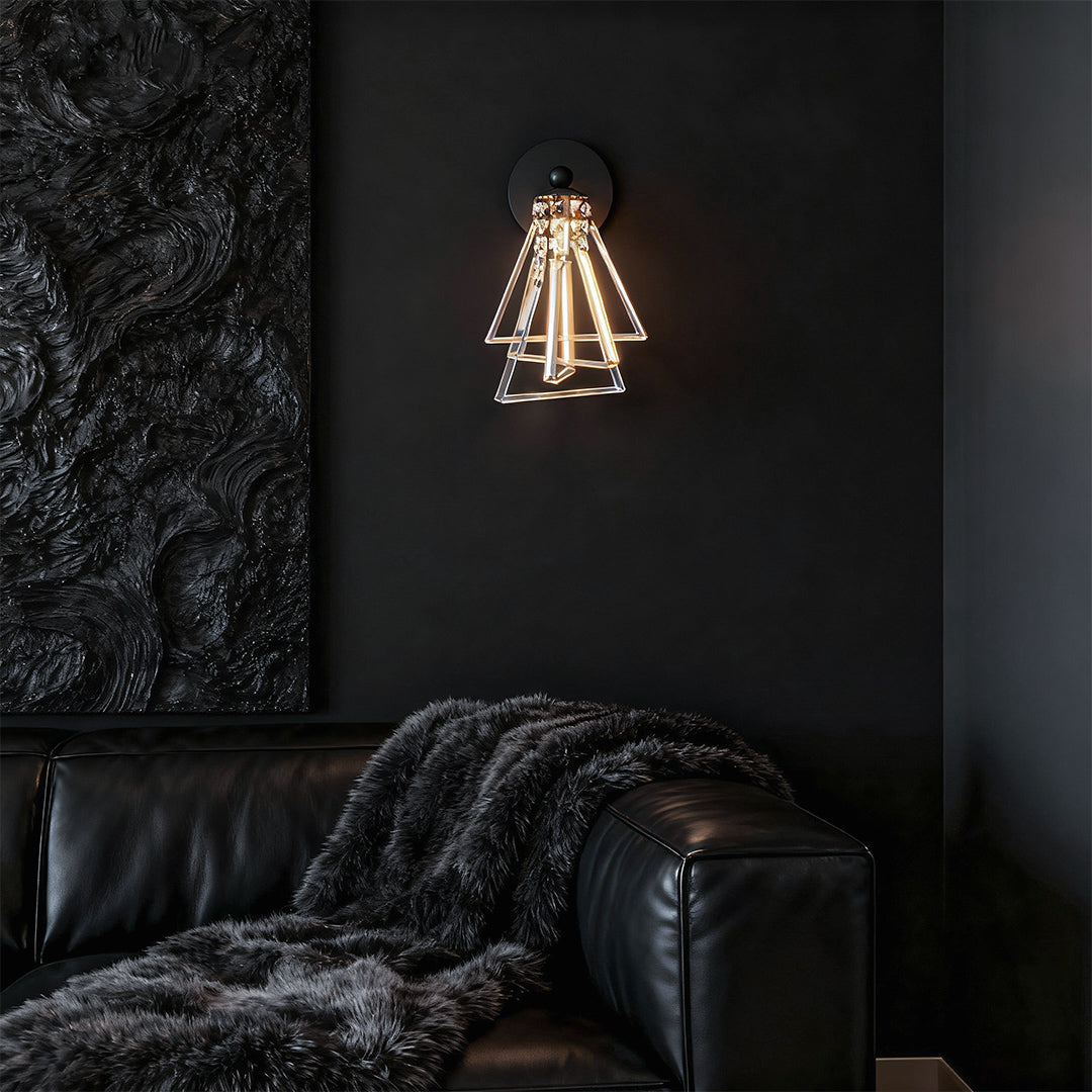 WINTHORPE CRYSTAL LUXE COPPER WALL SCONCE