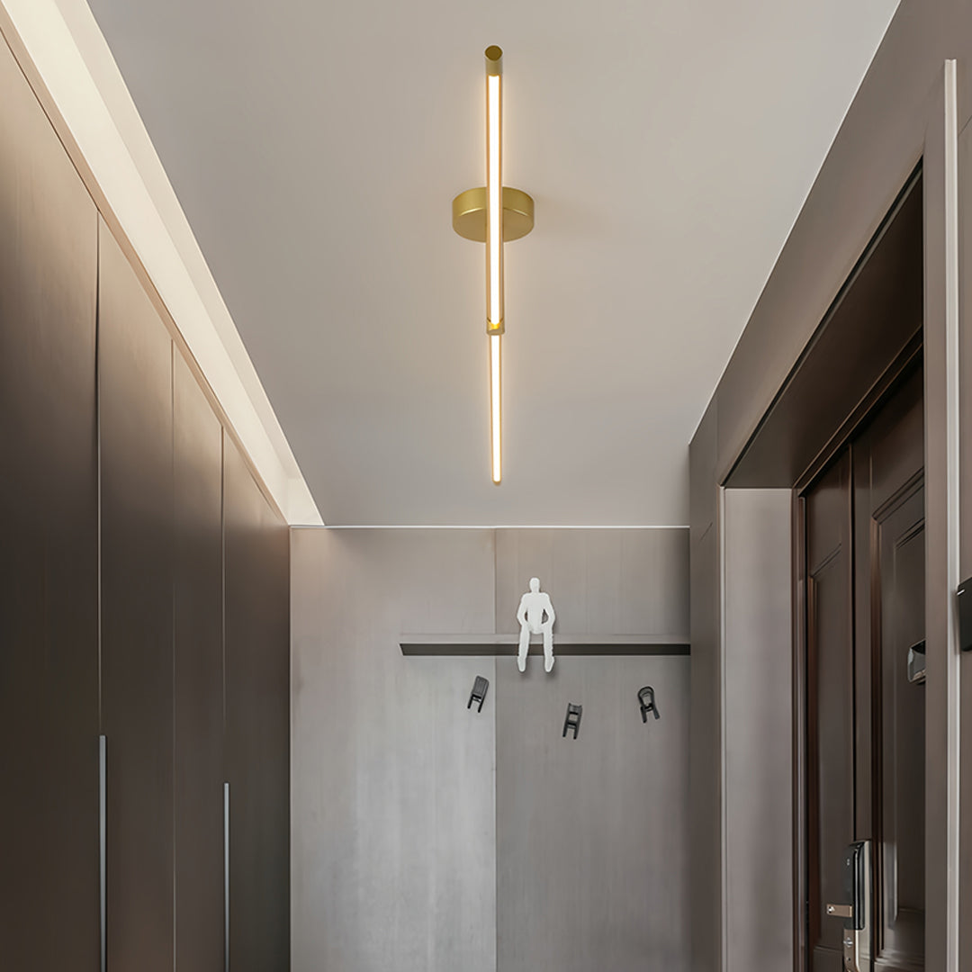 FENWICK MODERNIST BLACK AND GOLD LED CEILING LIGHT