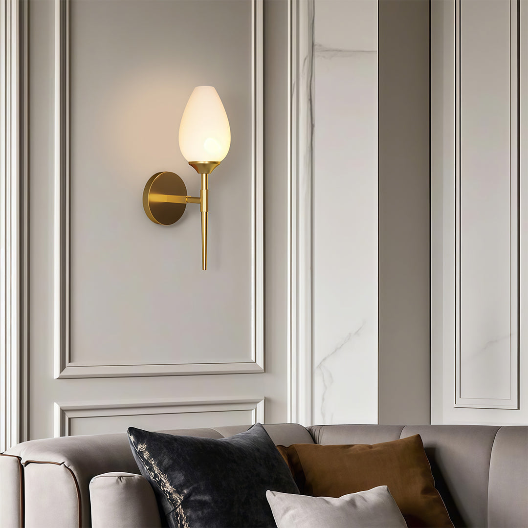 WINTHROP COPPER-CLAD GLASS WALL SCONCE