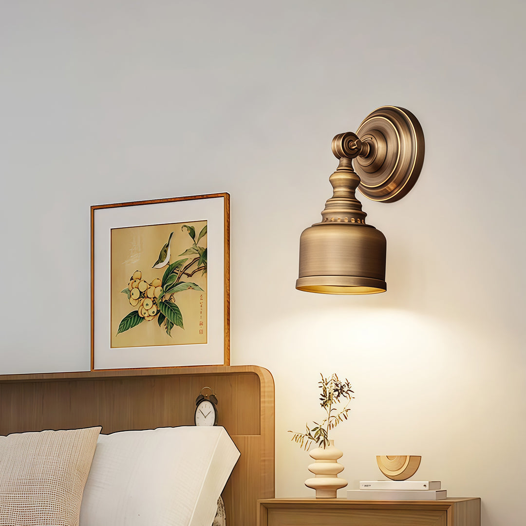 WINTHROP VINTAGE BRASS LED WALL SCONCE