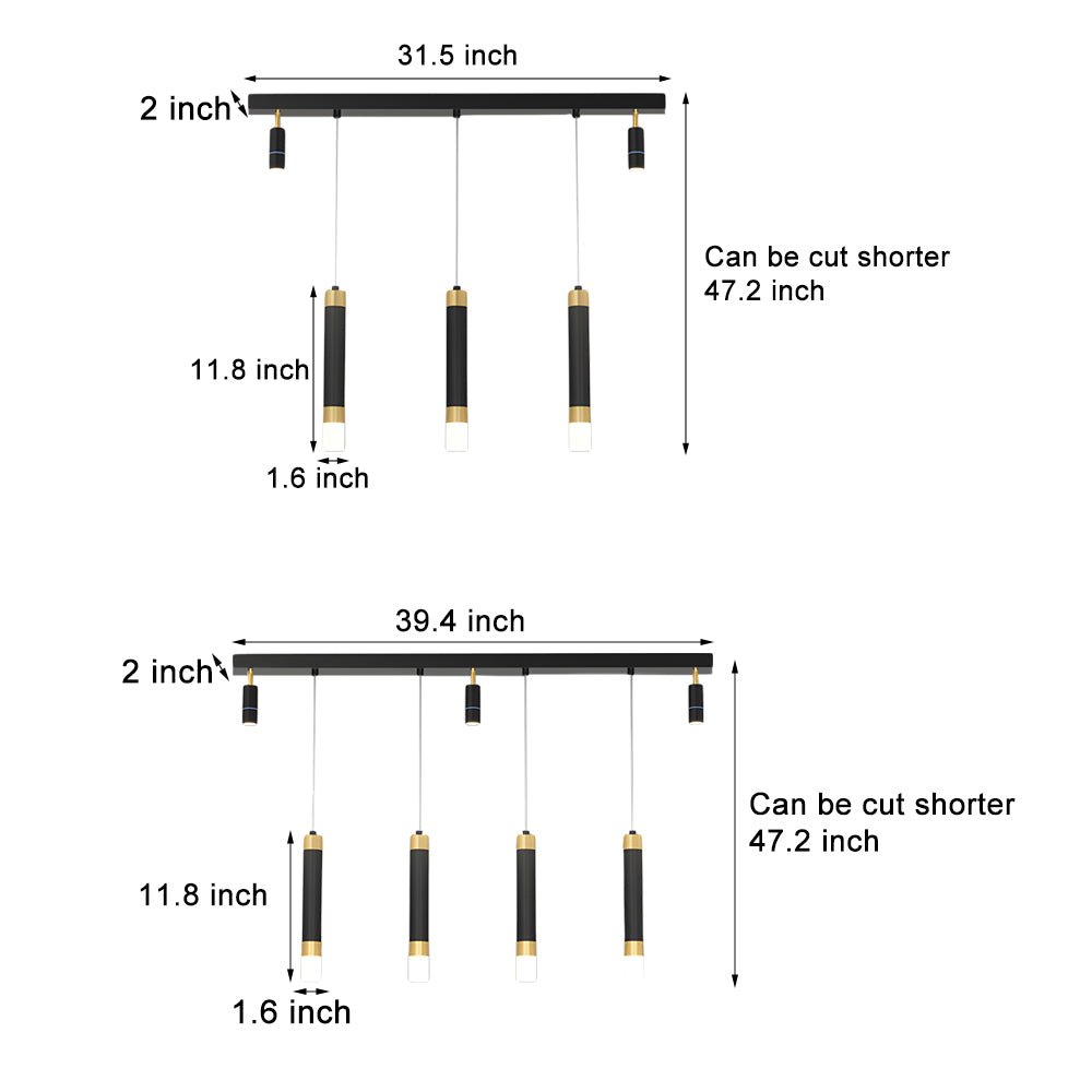CHARLESTON SLIMLINE 3-TIER DIMMER CHANDELIER