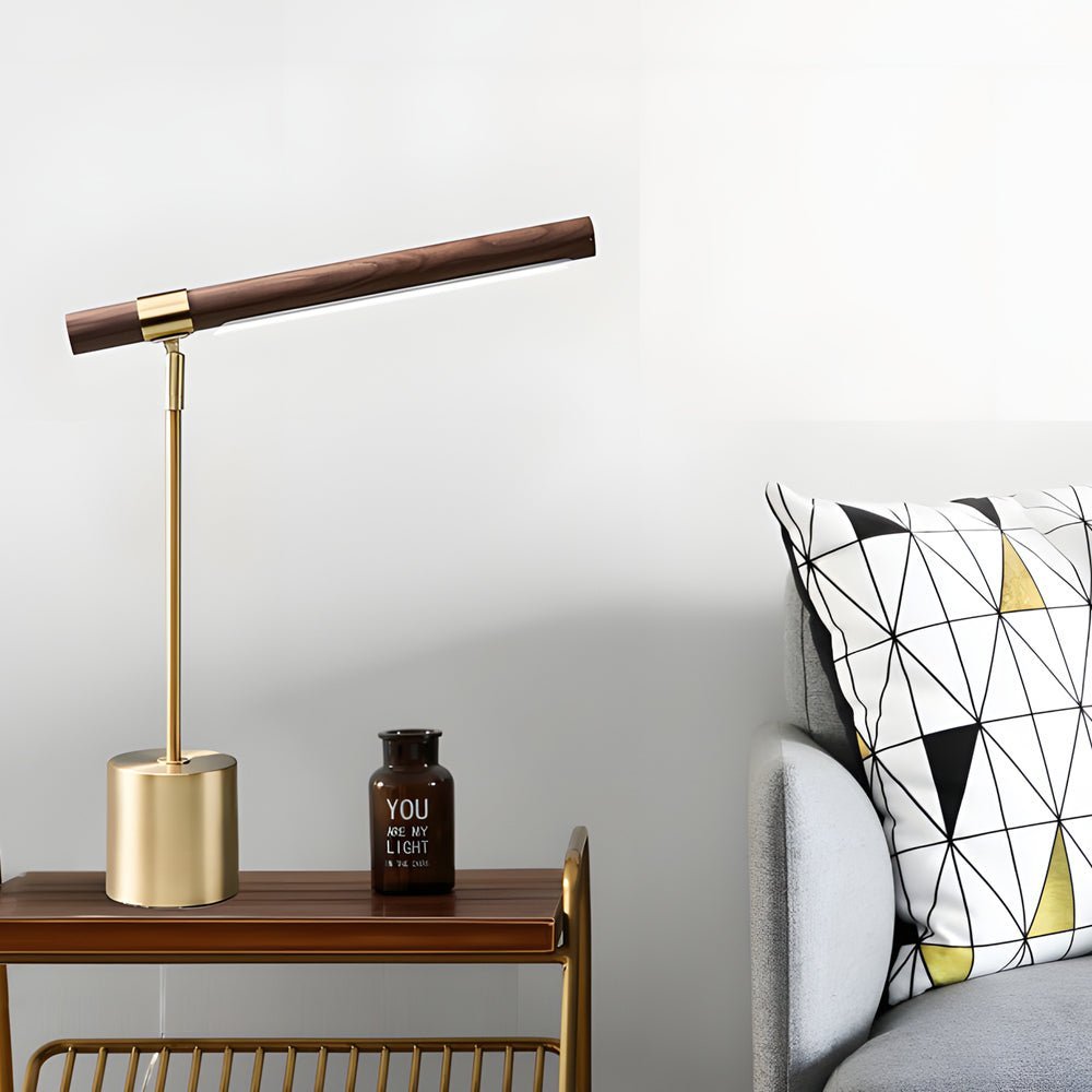 WINTHROP MODERN WOODEN LED DESK LIGHT WITH USB CHARGING AND VARIABLE BRIGHTNESS