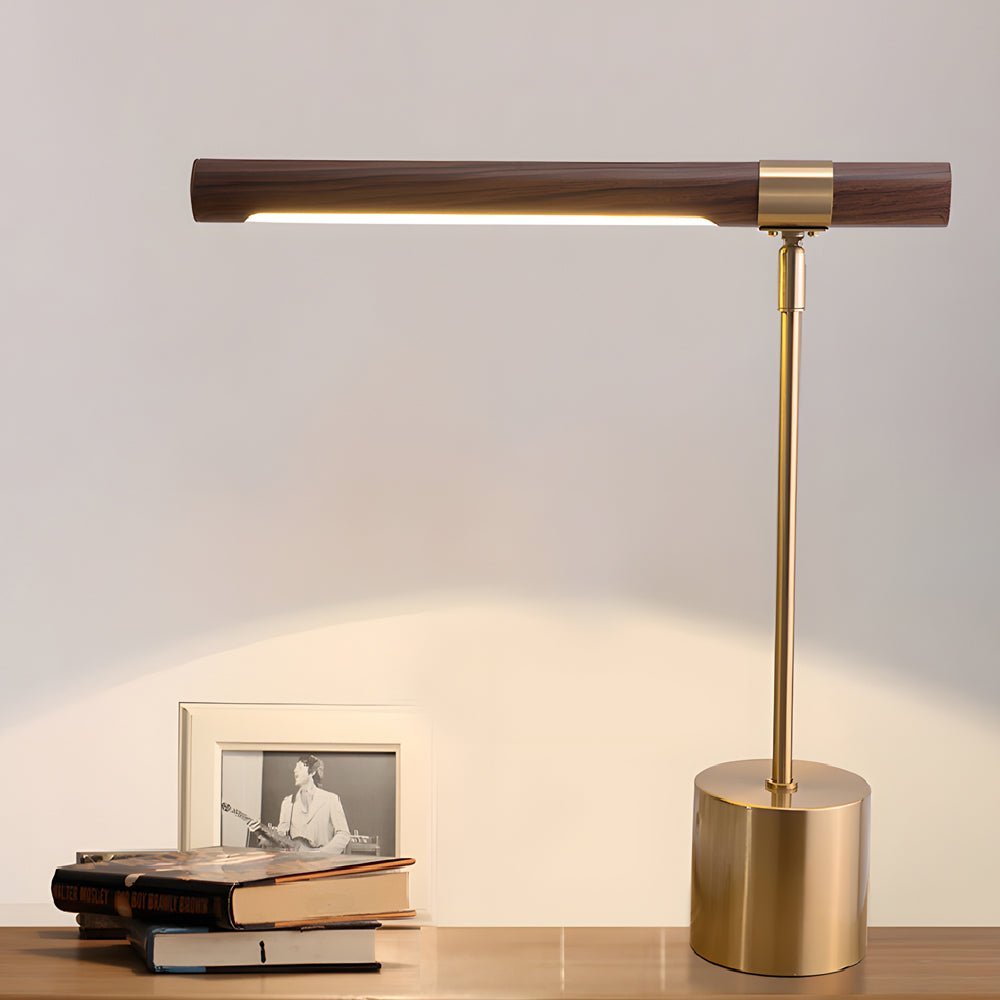 WINTHROP WOODEN DESK LAMP WITH LED ILLUMINATION & HARTFIELD SEMI-FLUSH CEILING LIGHTING SET