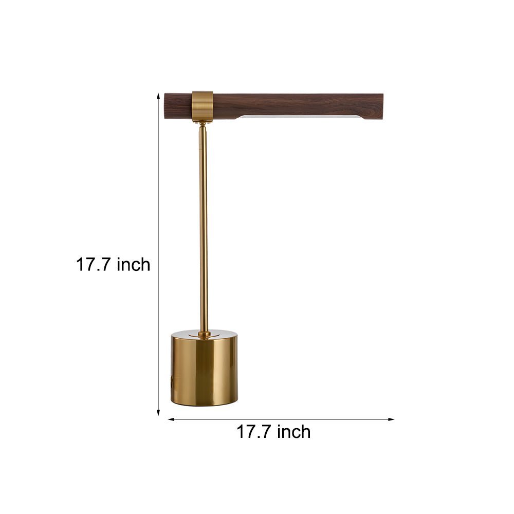 WINTHROP MODERN WOODEN LED DESK LIGHT WITH USB CHARGING AND VARIABLE BRIGHTNESS