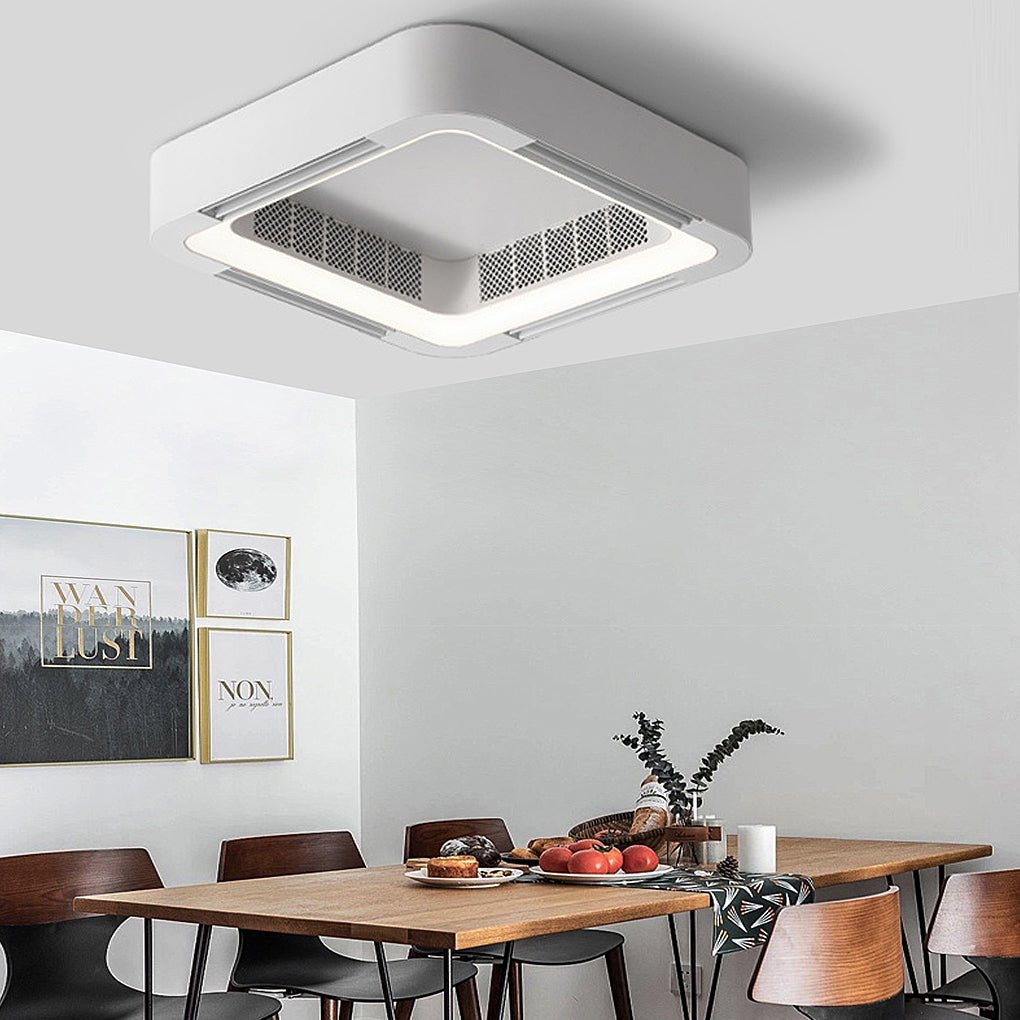 WINTHORPE WHISPERING BREEZE BLADESLESS CEILING FAN WITH INTEGRATED LED ILLUMINATION