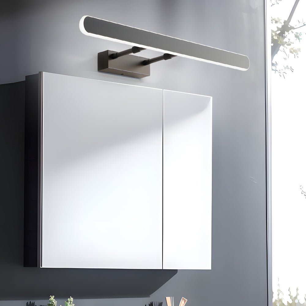 RAVENHURST MATTE BLACK LED BATHROOM ILLUMINATION BAR WITH ACRYLIC ACCENT