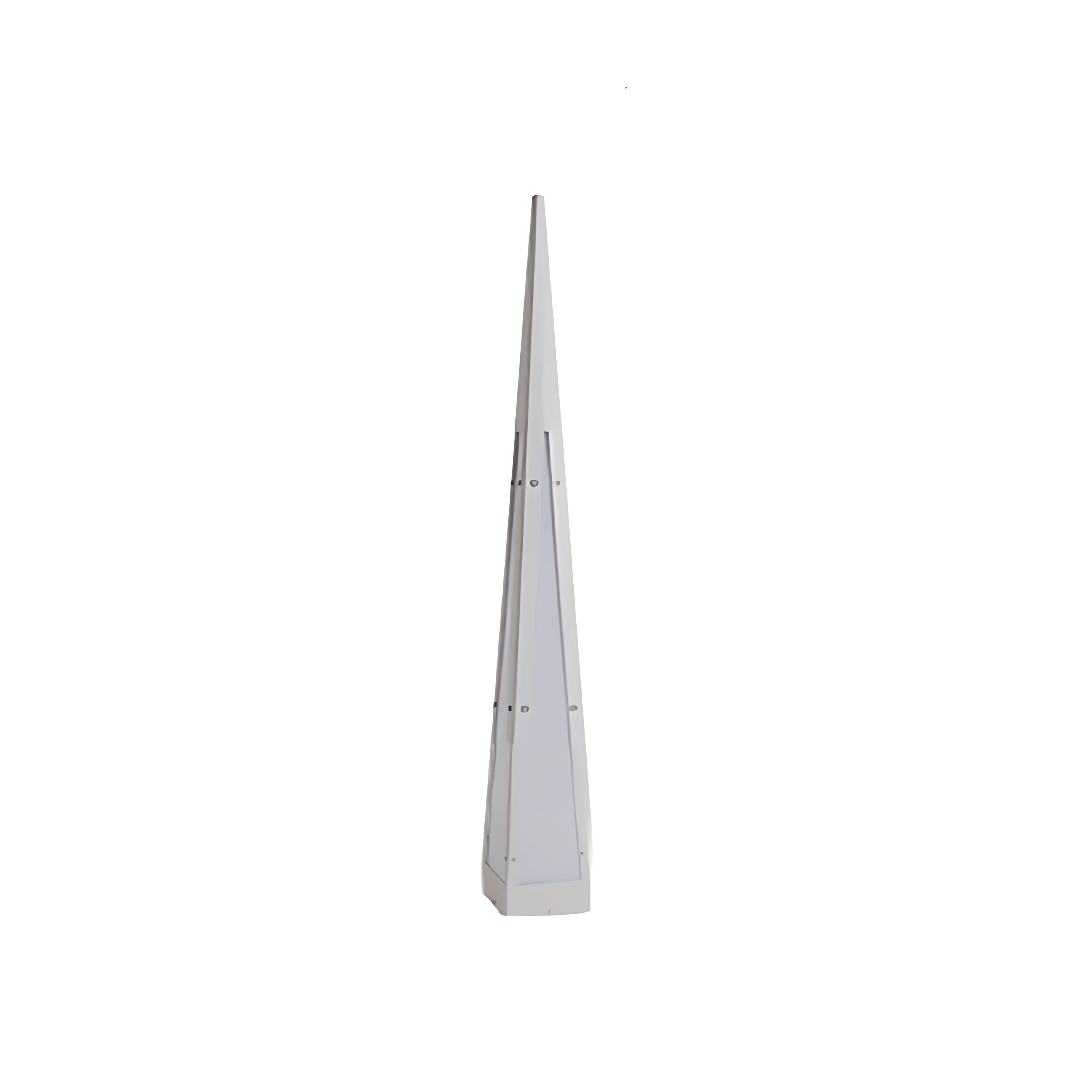 WINTHROP PYRAMIDAL STAINLESS STEEL FLOOR LAMP WITH WATER-RESISTANT DESIGN