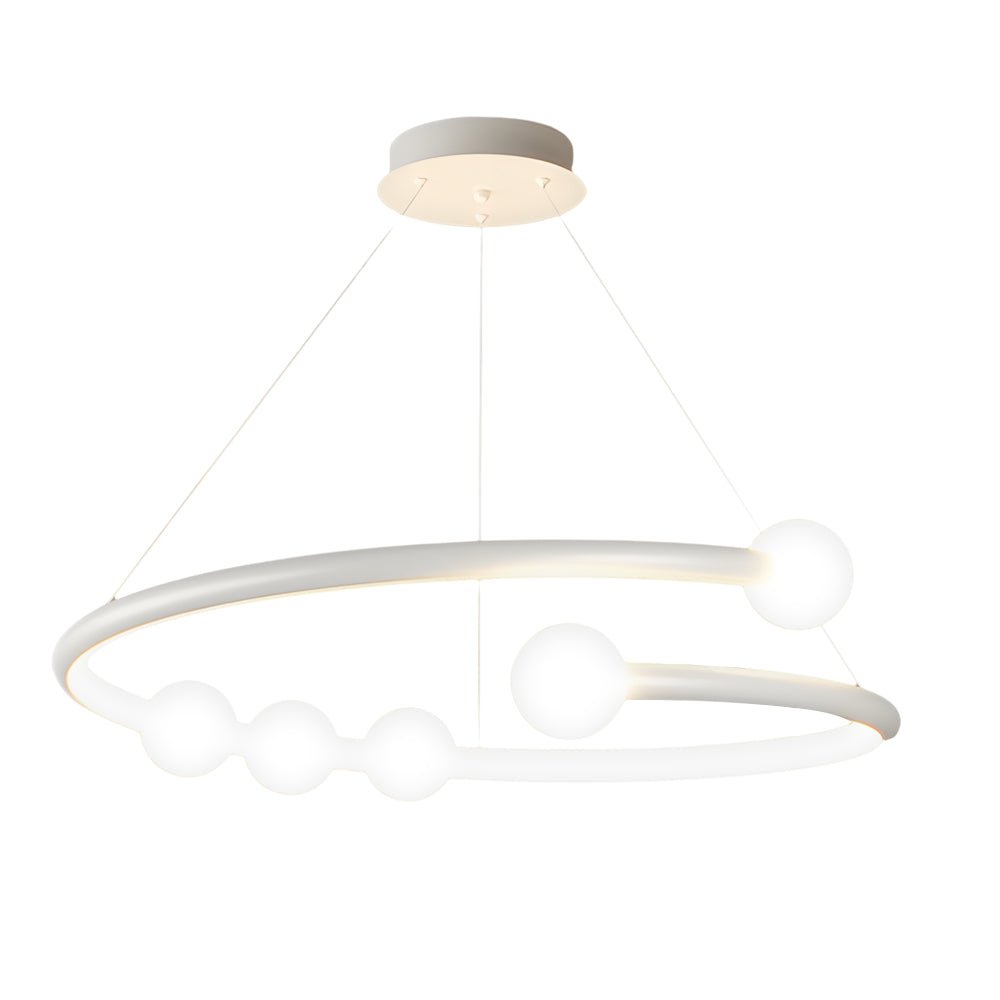 WINTHROP THREE-TIERED ORB LED CHANDELIER WITH DIMMABLE LIGHTING