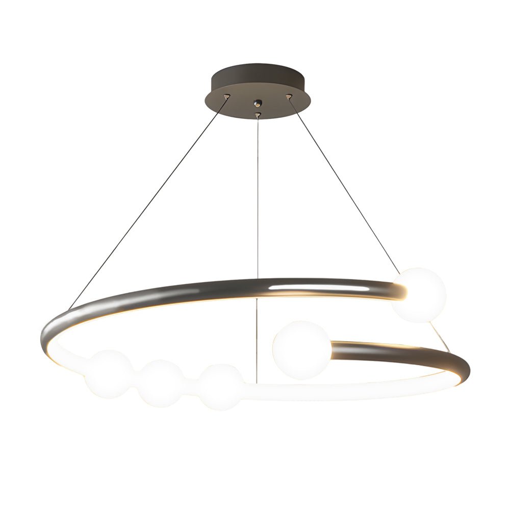 WINTHROP THREE-TIERED ORB LED CHANDELIER WITH DIMMABLE LIGHTING
