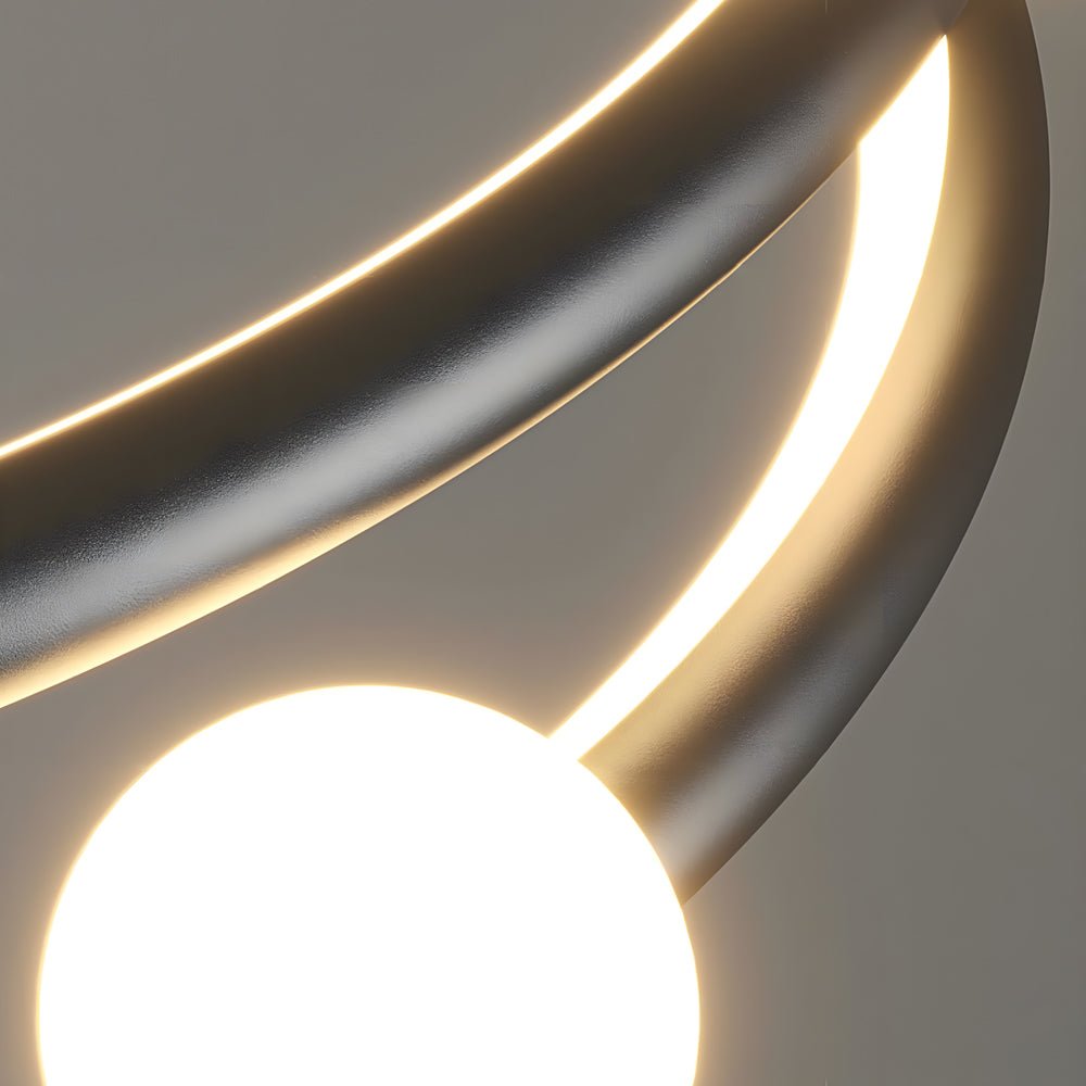 WINTHROP THREE-TIERED ORB LED CHANDELIER WITH DIMMABLE LIGHTING