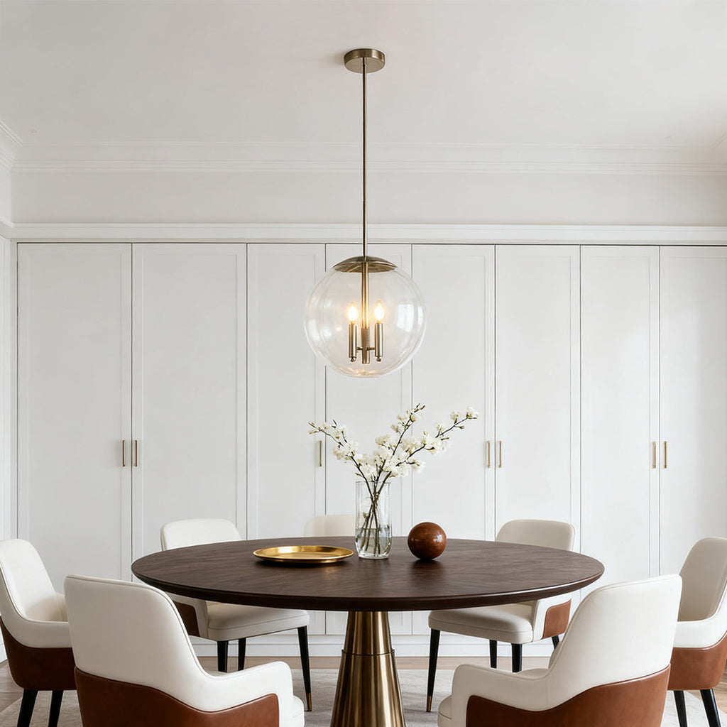 WINTHROP SILVER GLOBE HANGING LUMINAIRE